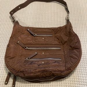 Tod’s Brown Pashmy bag with convertible strap.